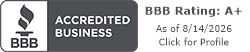 BBB Accredited Business badge linking to Thompson Law BBB profile